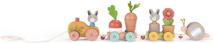 Immagine prodotto Moulin Roty Un grande treno di attività da tirare, Trois petits lapins