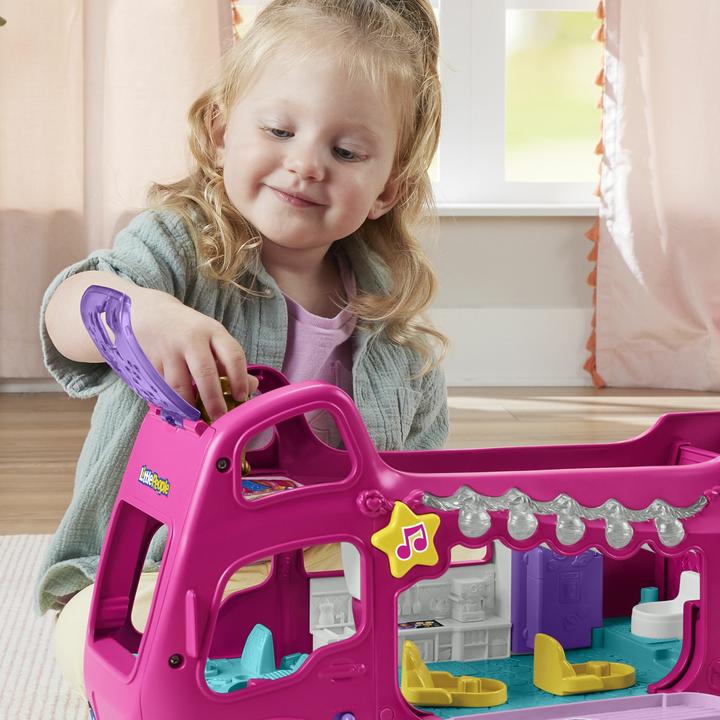 Image du produit Fisher-Price Little People Barbie Little Dreamcamper Set de jeu avec lumières et sons, 2 figurines (85)