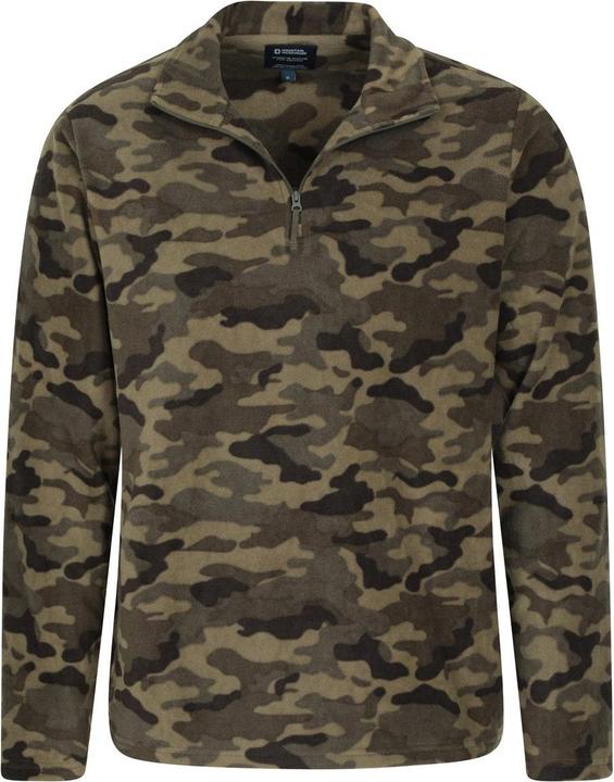 Actual product image Mountain Warehouse Mens Camber II Camo Half Zip Fleece Top (S)