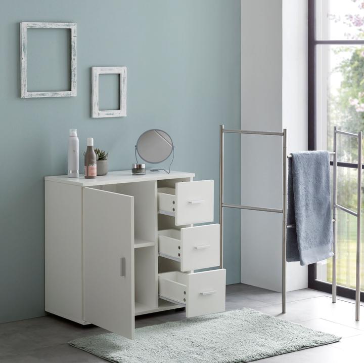 Actual product image FineBuy Bathroom Shelf Wood Veneered White