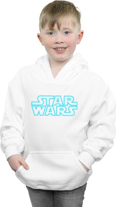 Actual product image Star Wars Boys Neon Sign Logo Hoodie (128)