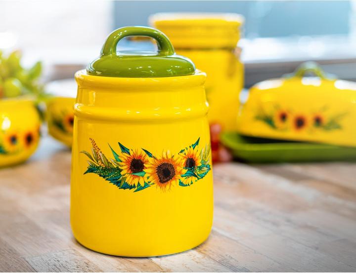 Produktbild neuetischkultur Lebensmitteldose im Landhausstil 11 x 16 cm Sonnenblumen (1 l)