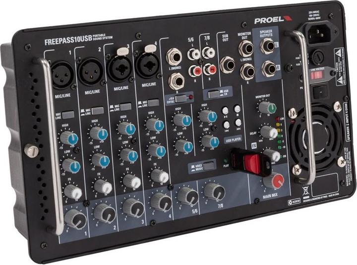 Immagine prodotto Proel Freepass10usb (Attivo, 2x 250 W)