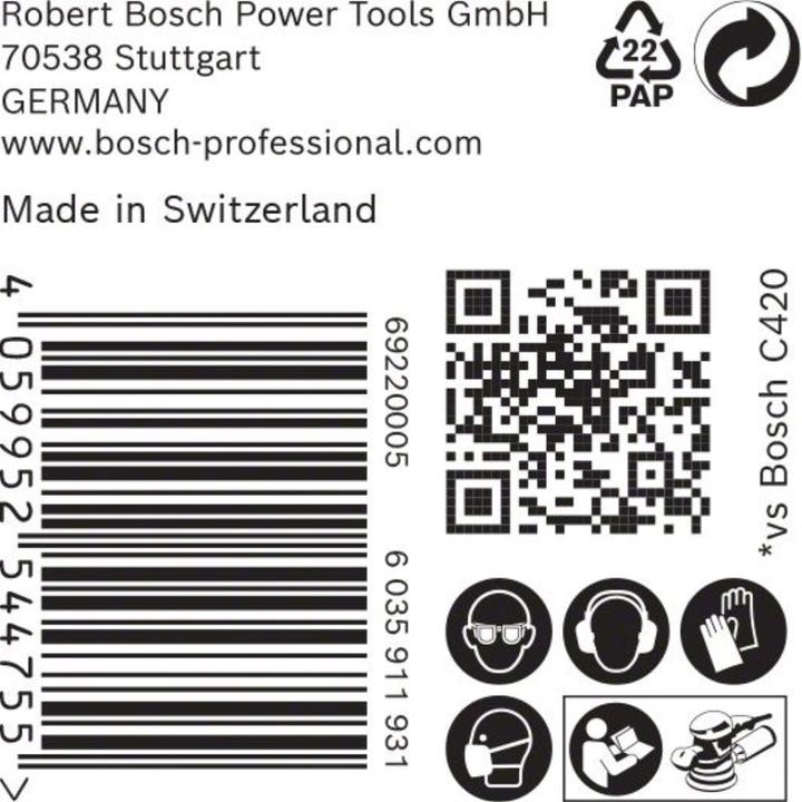 Actual product image Bosch Professional Zubehör Expert C470 Sandpaper multi-hole for random orbital sander, 150 mm, G 80, 50 pcs. (80)