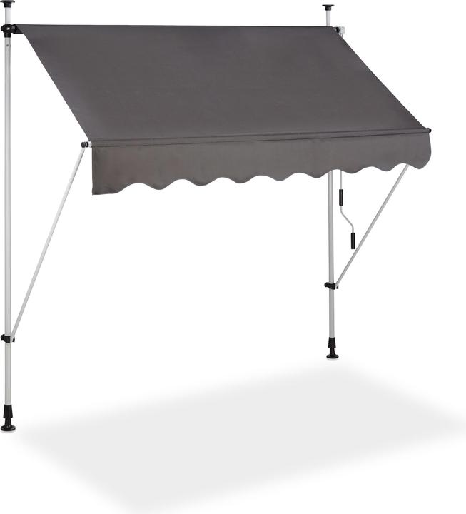 Actual product image Relaxdays Telescopic Balcony Awning (2 m)