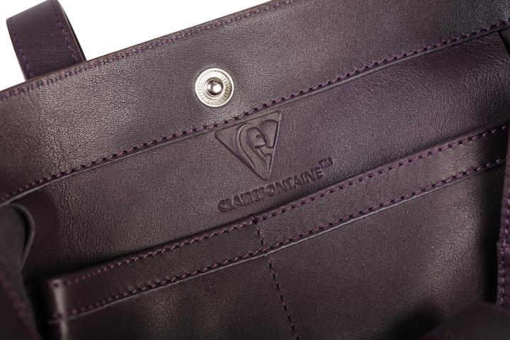 Actual product image Clairefontaine Lawrence CUIR Sac 25x14x24 cm Aubergine - (1195.20 l)