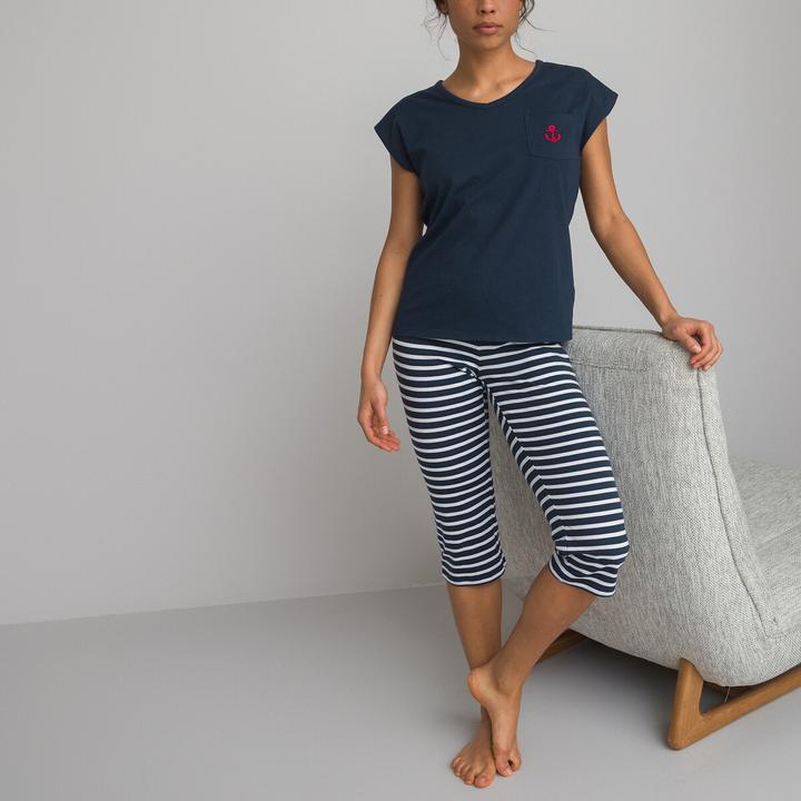 Image du produit La Redoute Collections Pyjama court en jersey de coton (42)
