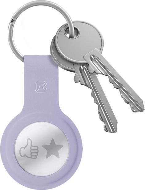 Actual product image Crong Silicone Case with Key Ring - Brelok do Apple AirTag (lawendowy)