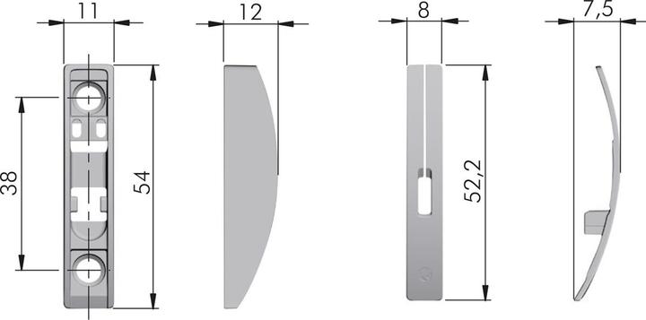 Immagine prodotto Italiana Ferramenta Dispositivo di fissaggio Kiaro d'avvitare (1 pz.)