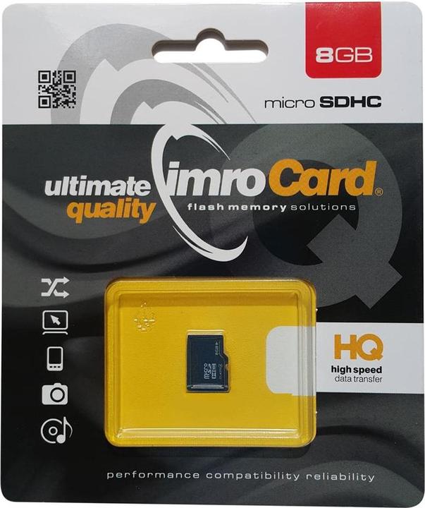 IMRO MicroSDHC/8G 8 GB UHS-I Klasse 10 (8 GB, microSDHC, U1, UHS-I)