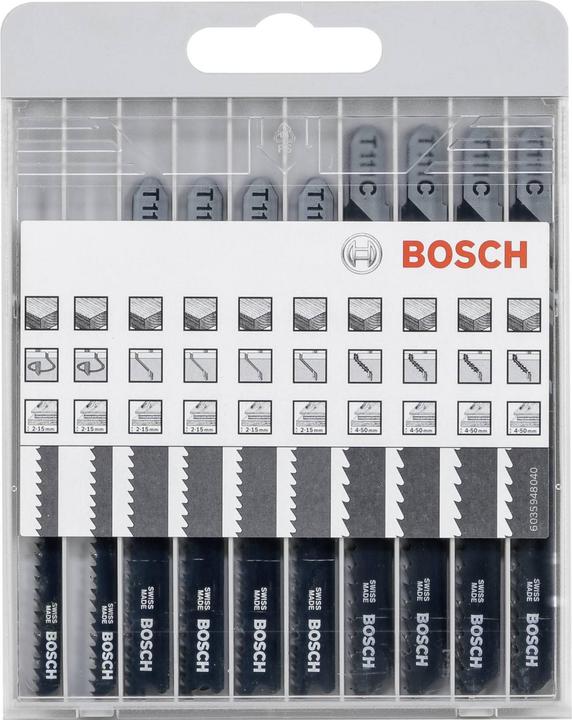 Produktbild Bosch Professional Zubehör 10-tlg. Stichsägeblatt-Set Basic for Wood