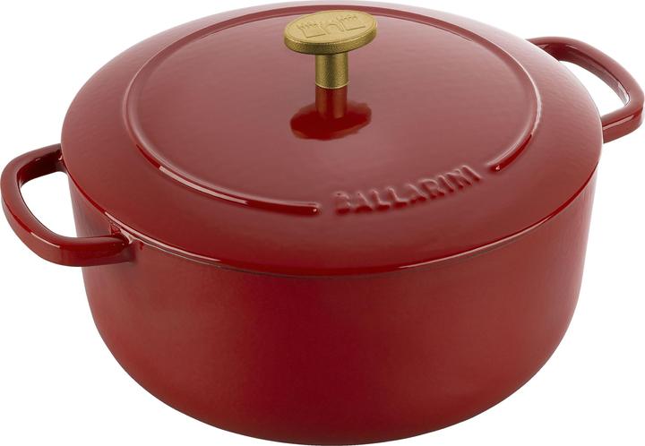 Actual product image Ballarini Cocotte BELLAMONTE 22 cm round 3.0 litre cast iron roaster red (22 cm, Casserole + Stewpot, Cast iron)