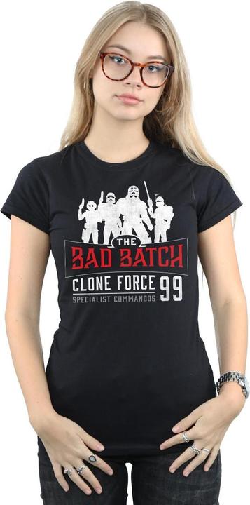 Actual product image Star Wars Womens/Ladies The Bad Batch Clone Force 99 Cotton T-Shirt (XL)
