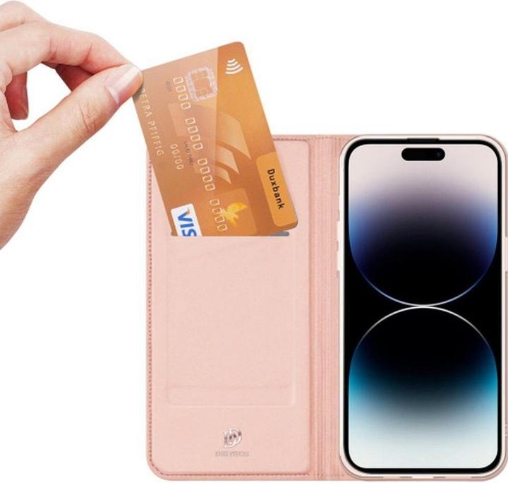 Produktbild Dux Ducis Skin Pro Wallet Case for iPhone 15 Pro Max - Pink (Apple iPhone 15 Pro Max)