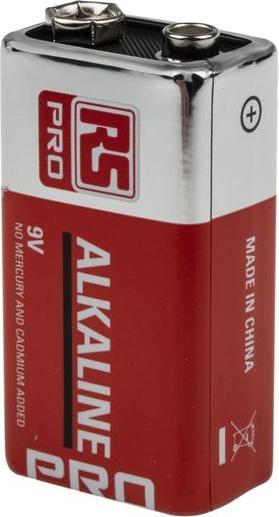 Actual product image Rs Pro RS 9V Alkaline Battery 15 Pack (15 pcs., PP3, 550 mAh)