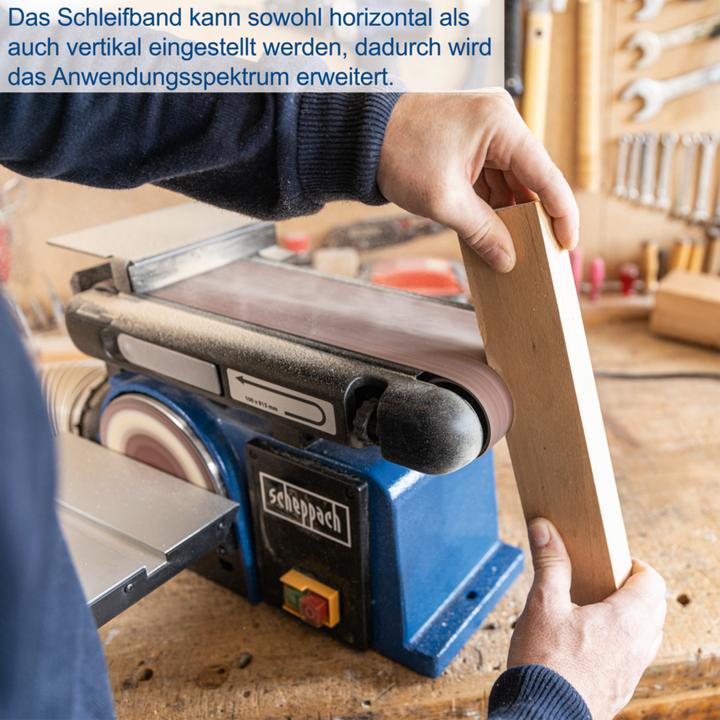 Immagine prodotto Scheppach Levigatrice a nastro e a disco BTS800 (Tritacarne da banco, Smerigliatrice, 370 W)