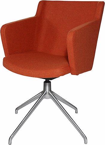 Produktbild Topstar Besprechungssessel SFH, 3D-Sitzgelenk und Aluminium-Fusskreuz, orange
