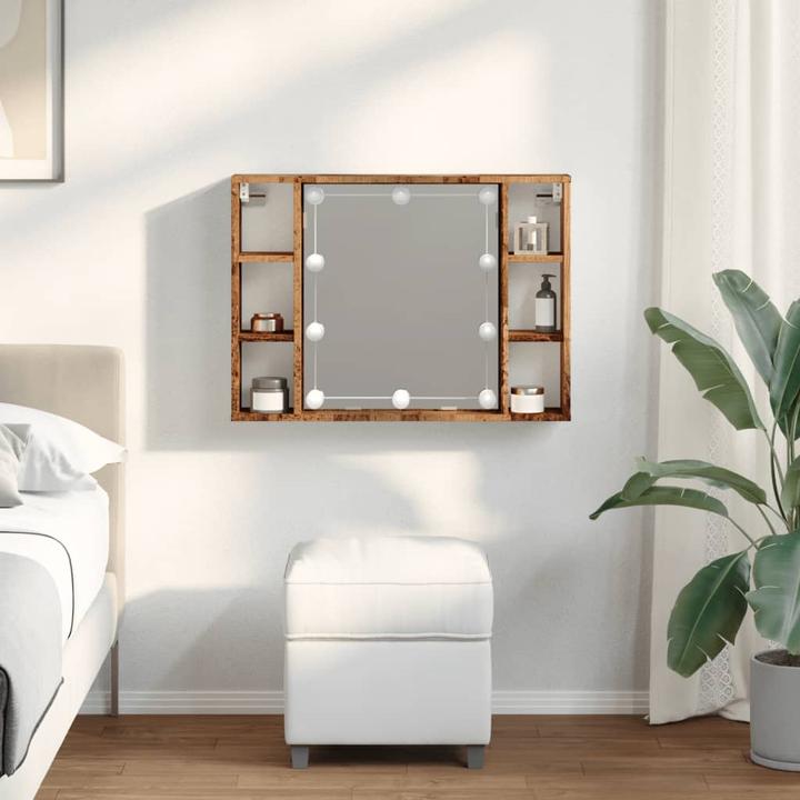 Immagine prodotto VidaXL Armadio a specchio con ottica a luce LED (76 x 15 x 55 cm)