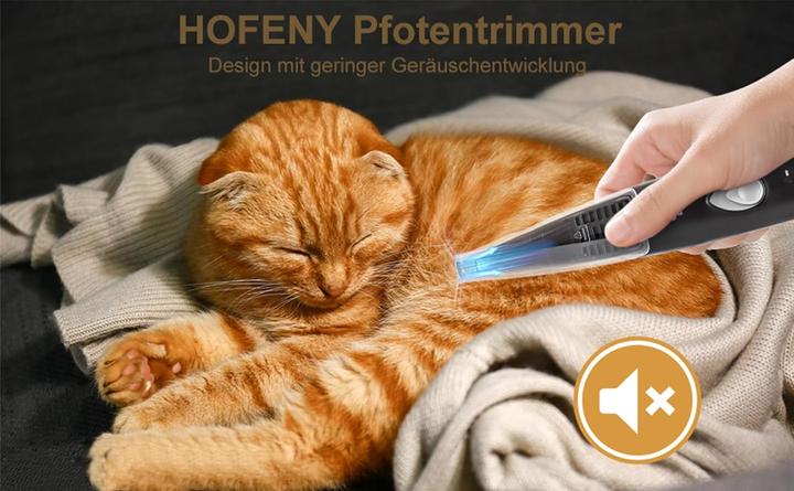 Actual product image Hofeny Pfotentrimmer mit Staubsauger für Haustiere (Cat, Dog)