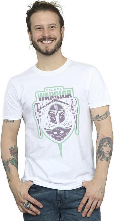 Immagine prodotto Star Wars The Mandalorian Fierce Warrior Patch Maglietta Uomo (XXL)
