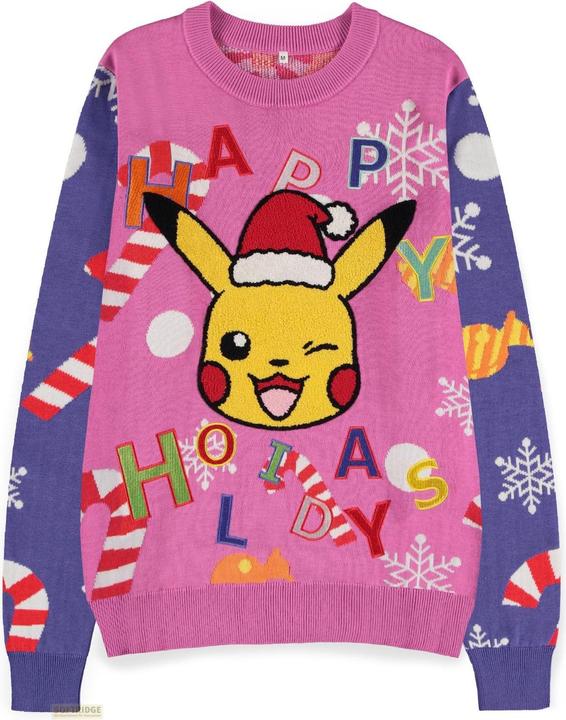 Difuzed POKEMON - Pikachu Holiday - Pull de Noël Patché (M) (M)