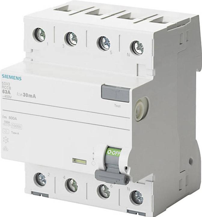 Produktbild Siemens RCCB Type A 63A 3+N-pole 300mA 400V 4mW