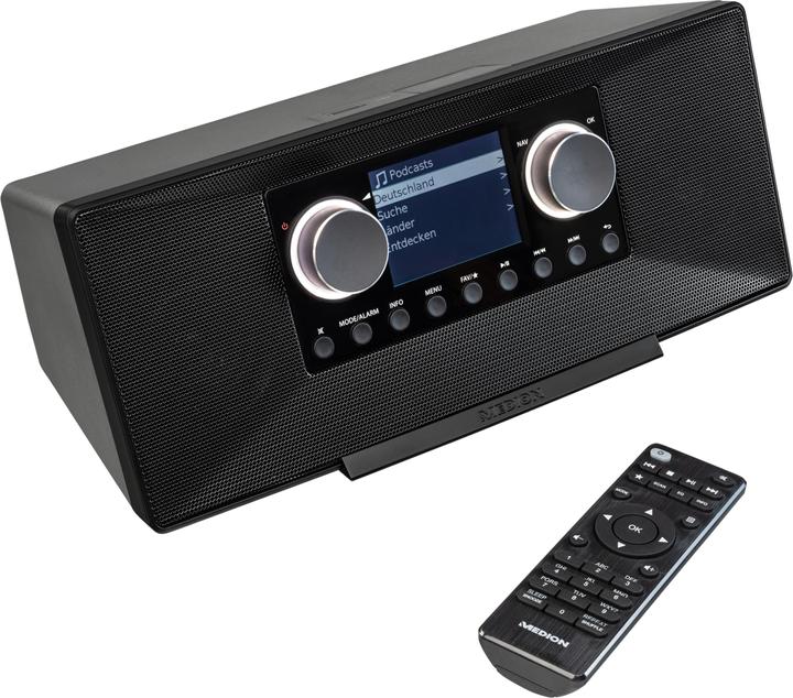 Produktbild Medion P85333 - DAB+ internetradio - Wifi - FM-ontvangst - Zwart (DAB+, AM, FM, MW, WLAN)