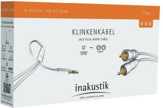 Actual product image Inakustik Jack cable (1.50 m, 3.5mm jack (AUX), Cinch)