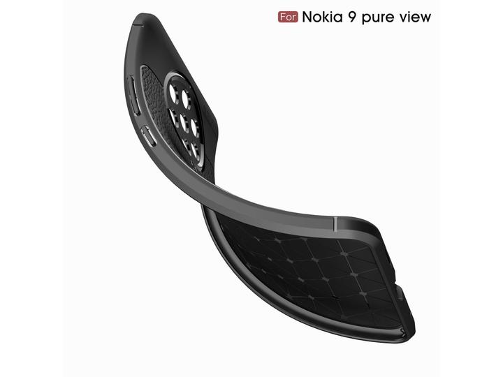 Produktbild Screenguard Nokia 9 PureView Hülle Leather Design TPU Cover (Nokia 9 PureView)
