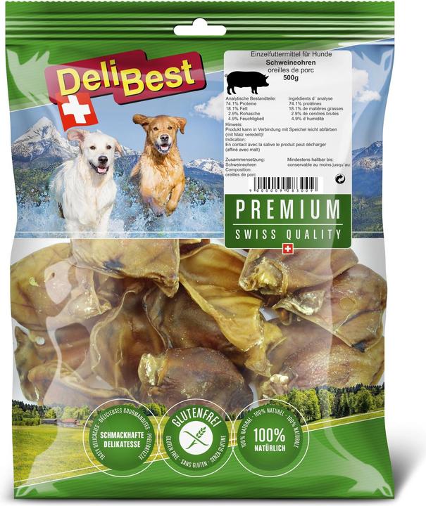 Image du produit DeliBest Oreilles de porc (Adulte, 1 pcs, 500 g)