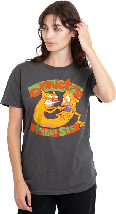Actual product image CatDog Unisex Adult Conflicting Interests T-Shirt (M)