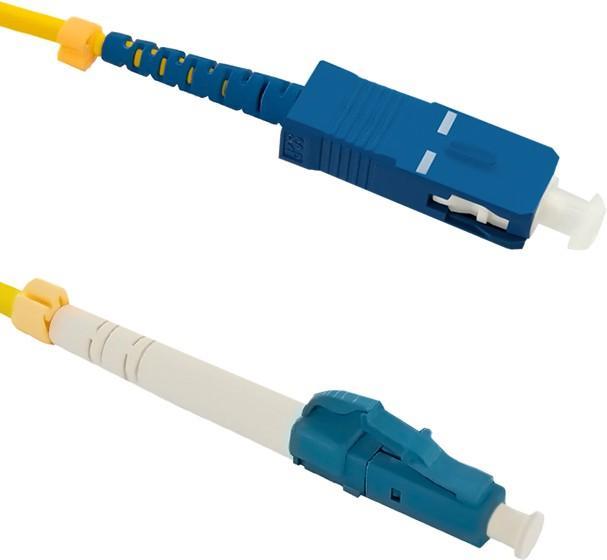 Qoltec Patchcord światłowodowy LC/UPC - SC/UPC | Singlemode | 9/125 | G652D | Simplex | 3m (3 m)