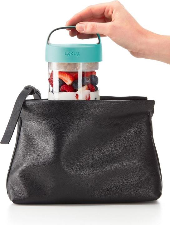 Produktbild Lékué Jar To Go türkis, gross 60 cl, Ø9.2 cm H 18.8 cm