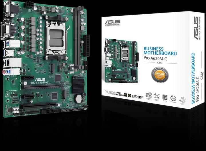 Image du produit ASUS PRO A620M-C-CSM (AM5, AMD A620, mATX)
