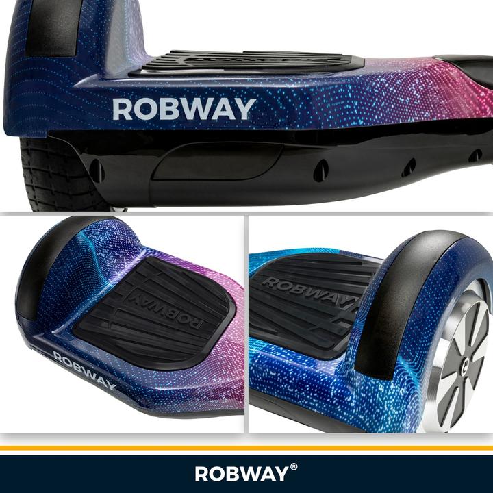 Produktbild Robway Hoverboard W1 E-Balance Board Scooter Elektro Roller Smart Self Balance (Blau Chrom)