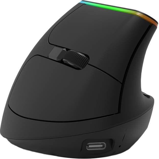 Image du produit Delux Souris verticale sans fil M618DB BT4.0 + 2.4Ghz 4000DPI RGB (Sans fil)