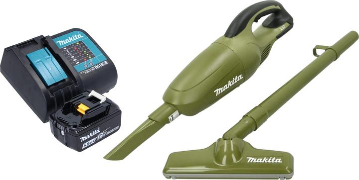 Makita DCL 180 SGO aspirapolvere a batteria 18 V 0,65 l serie Olive Outdoor Adventure + 1x batteria