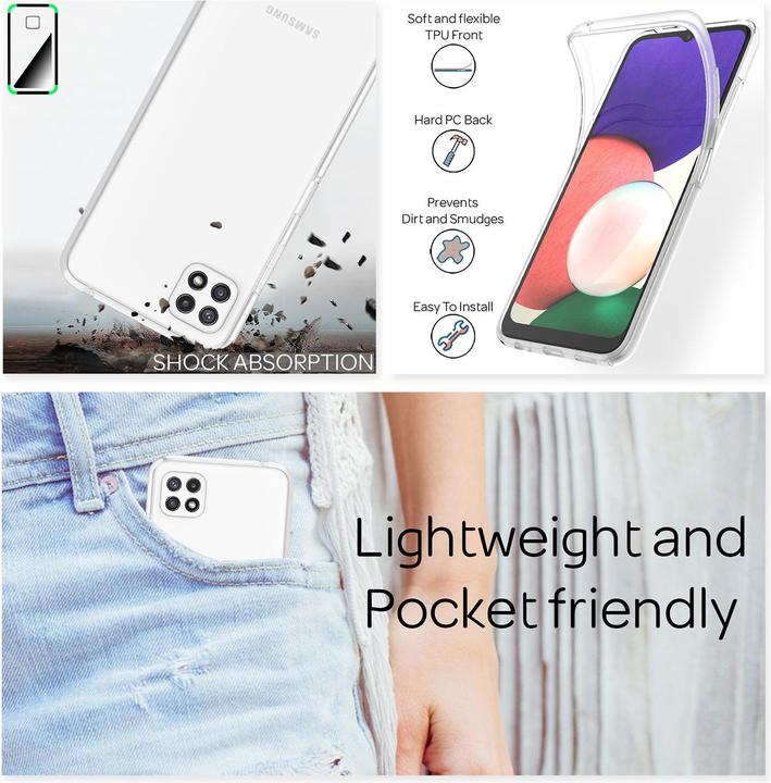Immagine prodotto Nalia Custodia per cellulare a 360 gradi (Samsung Galaxy A22 5G)