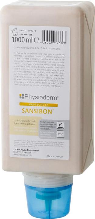PGP Physioderm Hautschutzcreme Sansibon 1000ml Creme Faltflasche (1000 ml)
