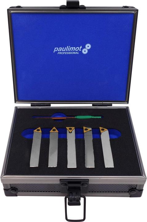 Produktbild Paulimot Drehmeissel-Set mit Wendeplatten, vernickelt, 10 mm, 5-teilig