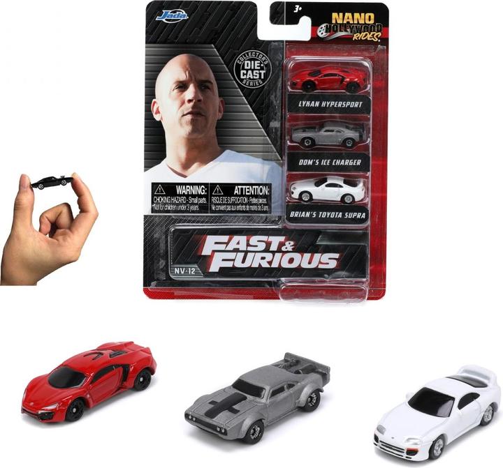 Produktbild Jada Fast & Furious 3-Pack Nano Cars Wave 4