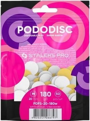 Produktbild Staleks Replacement sandpaper with foam for pedicure disc Pro M coarseness 180 (White Disposable (1 x)