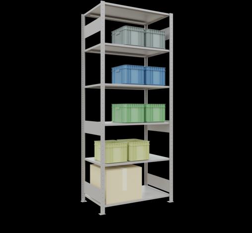 Actual product image Schulte Lagertechnik MULTIplus150 basic racking system with length ledgers