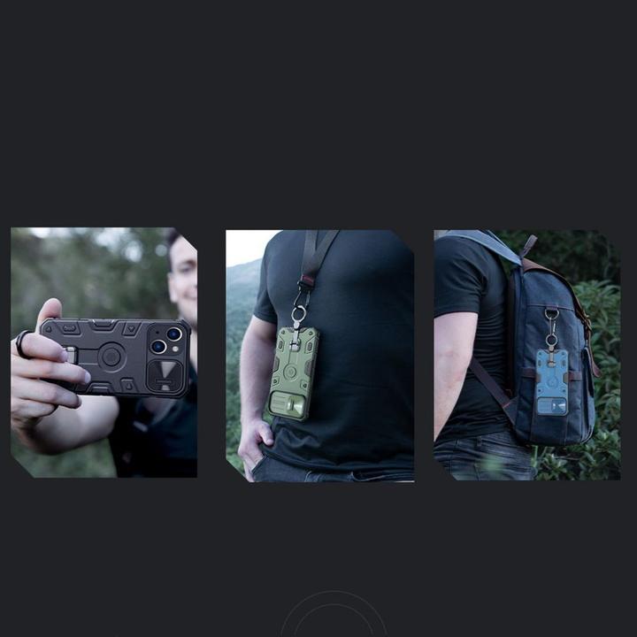 Image du produit Nillkin CamShield Armor Pro Magnetic Case for iPhone 14 MagSafe armored cover stand black (Apple iPhone 14, Apple iPhone 13)