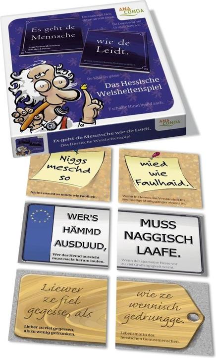 Actual product image It goes de Mensche wie de Leidt - The Hessian wisdom game