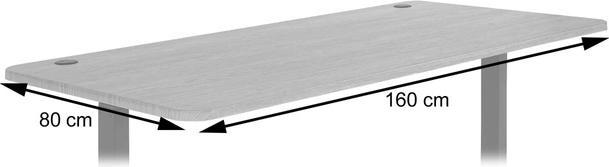 Immagine prodotto Swisshandel24 Piano d'appoggio per scrivanie, piano d'appoggio, 160x80cm nero (160 x 80 cm)