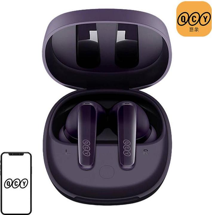 Actual product image QCY Wireless Earphones TWS T13x (purple) (ANC, 8 h, Wireless)