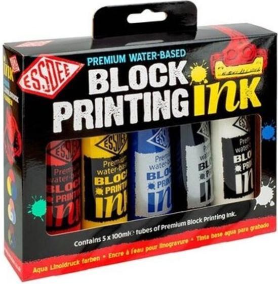 Immagine prodotto Essdee Inchiostro per stampa lino 100ml set di 5 (Colori di base, 100 ml)