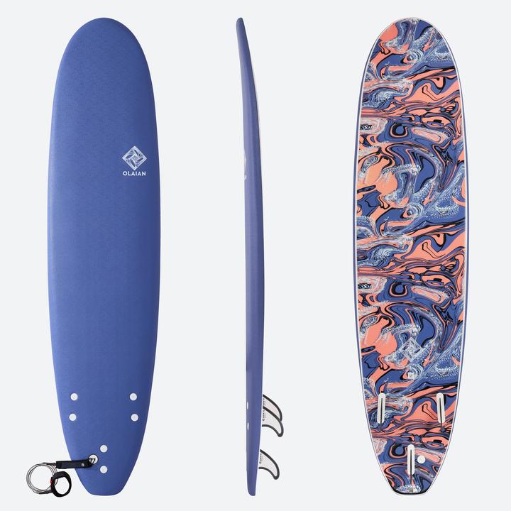 Olaian Surfboard Schaumstoff 7'8' - 500 blau (7'8")