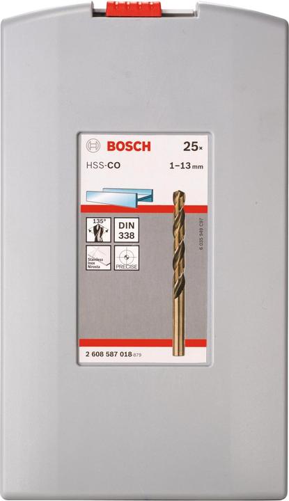 Image du produit Bosch Professional Zubehör Jeu de forets hélicoïdaux PRO Stainless Steel HSS-Co, 25 pièces (6 mm, 12 mm, 1 mm, 6,5 mm, 5,5 mm, 10 mm, 10,5 mm, 12,5 mm, 1,5 mm, 7 mm, 11 mm, 3 mm, 5 mm, 8,5 mm, 11,5 mm, 8 mm, 2,5 mm, 9 mm, 3,5 mm, 4,5 mm, 2 mm, 7,5 mm, 13 mm, 9,5 mm, 4 mm)
